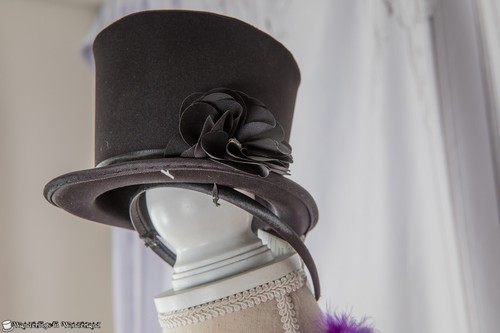 Purple Black Steampunk Costume Ex-Small Ladies Goth Burlesque Halloween - Picture 2 of 8