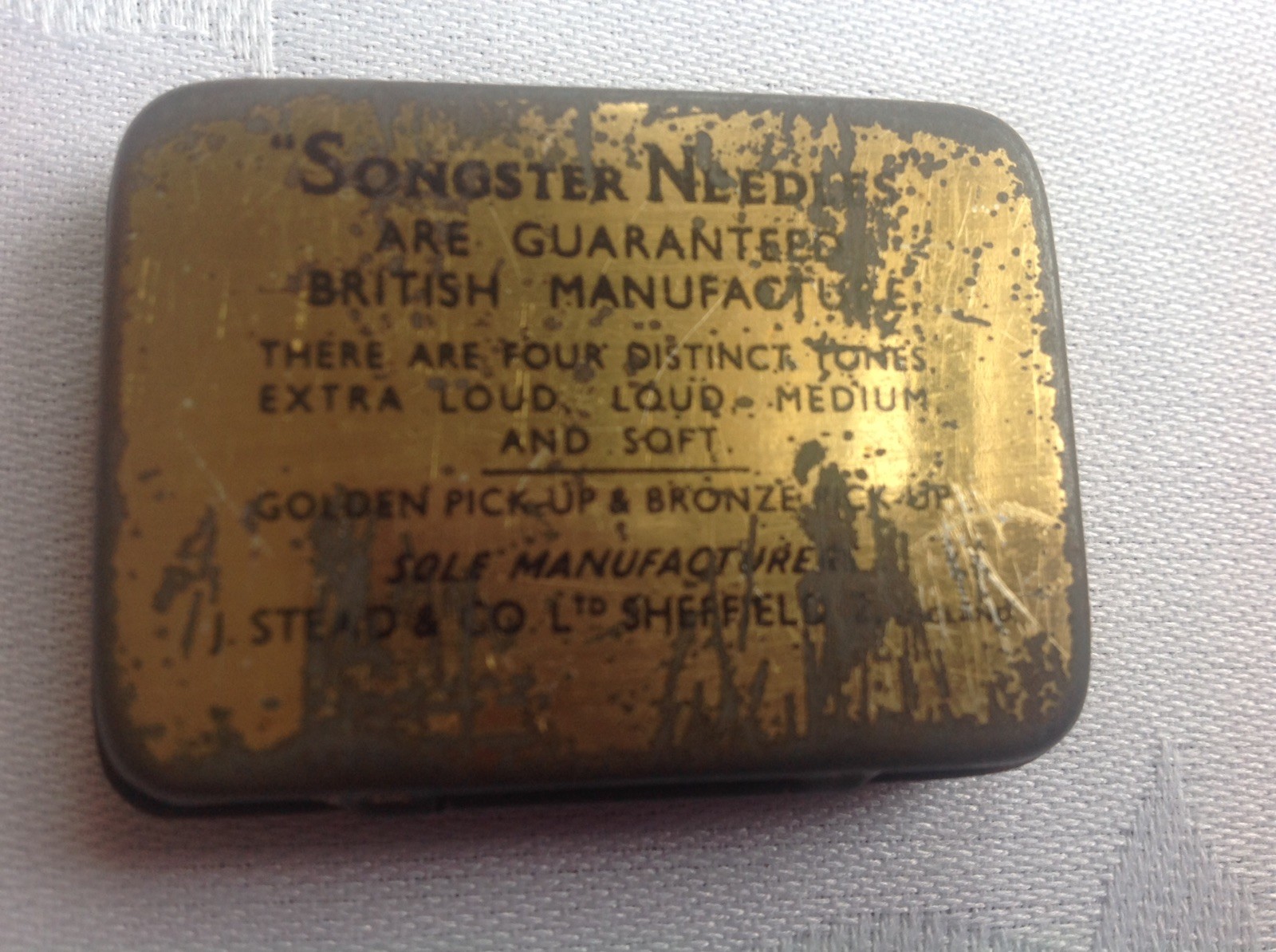 VINTAGE SONGSTER BRONZE PICKUP NEEDLES TIN PLUS NEEDLES (779) eBay