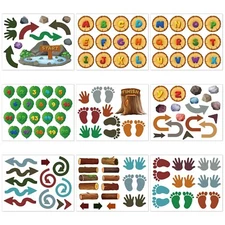 Teling 159 Pcs Alphabet Sensory Path Adhesive Sensory Path Decals for Floor a...