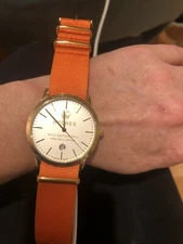 Hydrex Philanthropic Watch Gold Case w/ Orange Band For Water Well Projects