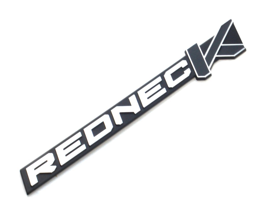 2x 10 Inch NEW REDNECK EDITION EMBLEM Badges 3D Sticker Nameplate Chrome Black