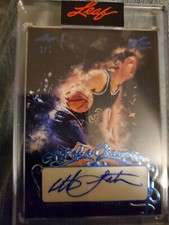 2021 Christian Laettner Leaf Art of Sport 3/3 Duke Blue Devils, Timberwolves