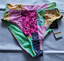 California Waves Green Combo Mid Leg Swim Bottoms Size XS