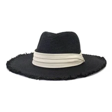 Men and Women's New Outdoor Seaside Sunshade Fashion Burr Jazz Straw Hat