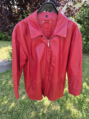 Damen-Lederjacke Echtleder ''Leather Clothes by R&G'' dunkelrot Größe 44