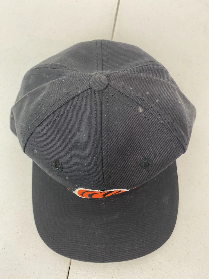 Vintage 80’s Starter NFL Cincinnati Bengals 2-Bar Helmet Snapback Hat Cap Black - Image 2 of 4
