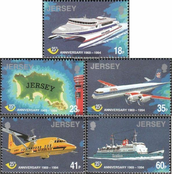 Timbres Jersey 1994 – 25 Ans De Souveraineté Postale – Série Complète 669-673 – Neuf Avec Gomme Originale – Collectionneur – Prophila