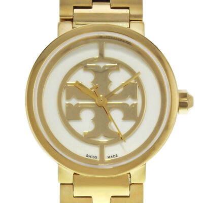 Tory Burch Reva White Dial Gold Tone Stainless Steel Quartz