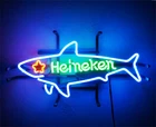 24"x14" Shark Beer Vintage Neon Sign Light Bar Pub Garage Man Cave Glass Decor