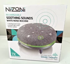 Nizoni Soothing Sound White Noise Machine, Sound Therapy Rechargeable New in Box