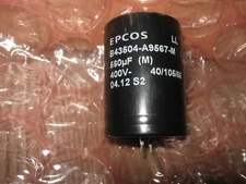 Epcos B43504-A9567-M  560uF, 400V, snap in electrolytic capacitor  - Lot of 6