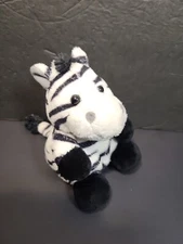 Adventure Planet Zebra Bean Bag Plush Stuffed Animal Toy Black White Striped 5”