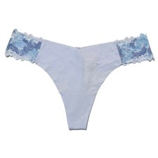 NWT AERIE Thong Sz M Light Blue Lace