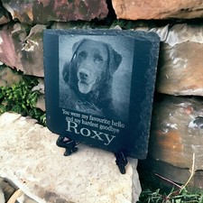 Grave Stone Dog Photo Keepsake Pet Loss Slate Loss Of Pet Grave Markers Memorial