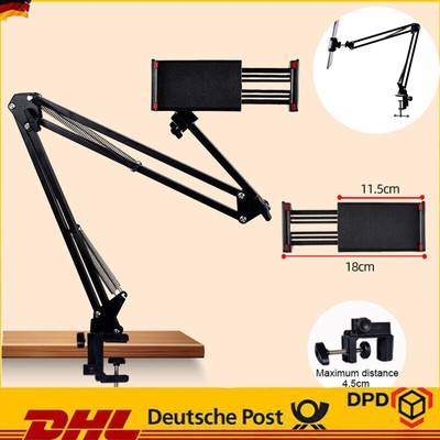 Verstellbar Halterung Handy Halter Tisch Bett Ständer für Smartphone Tablet iPad