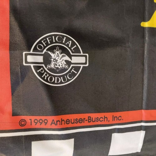 Bud Racing Flag 3' X 5' 1999 Anheuser-Bush Inc Nascar firma desconocida de colección - Imagen 2 de 7