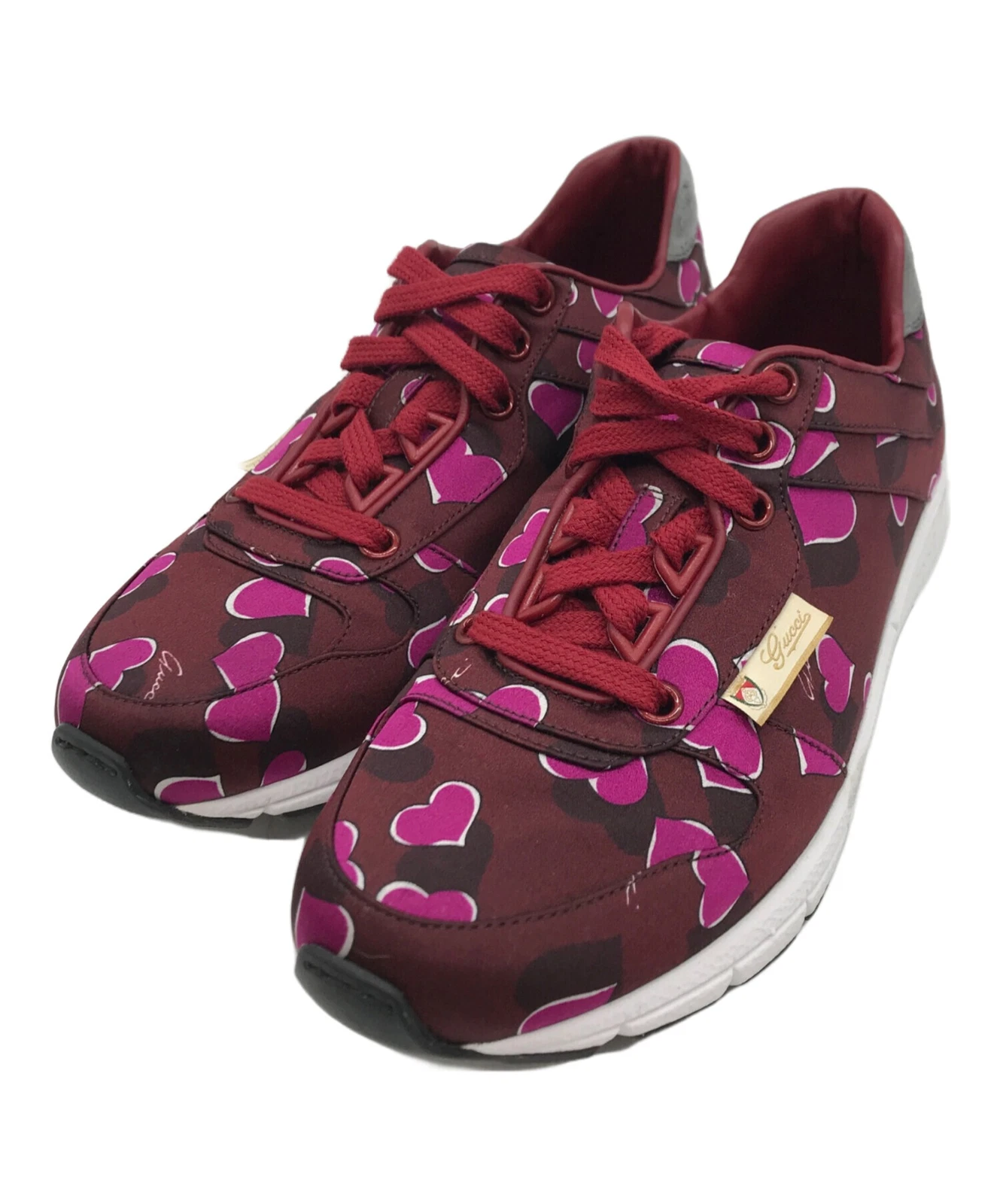 Baskets basses femme GUCCI coeur multicolore EU35 US5 Japon F/S OCCASION