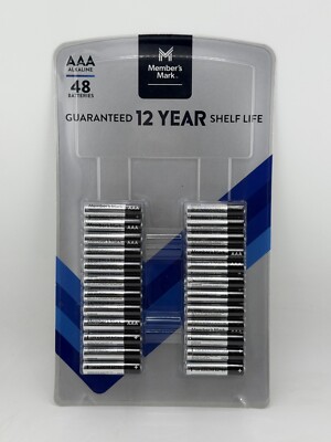 (2) (48 Batteries ) Member's Mark Alkaline AAA Batteries Exp. 12/2035