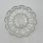 Vintage Anchor Hocking Clear Glass Deviled Egg Plate Fan Scalloped Edge