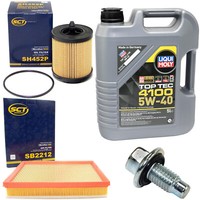 MotoröL Filter Set 5W40 5 Liter + ÖLablassschraube FüR Opel Astra G Zafira A
