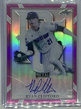2021 LEAF PERFECT GAME METAL PINK REFRACTOR RYAN CLIFFORD AUTO 7/20