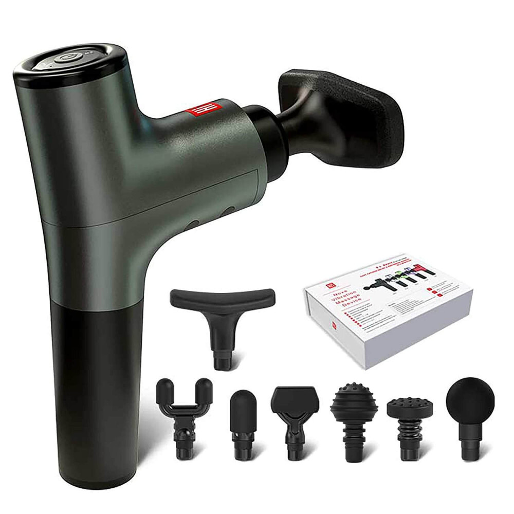 Pistolet de massage à percussion Nova noir avec 5 embouts interchangeables