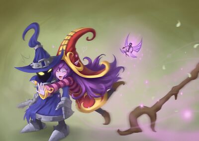 Anime long hair league of legends veigar lulu  Custom Playmat Mat Pad