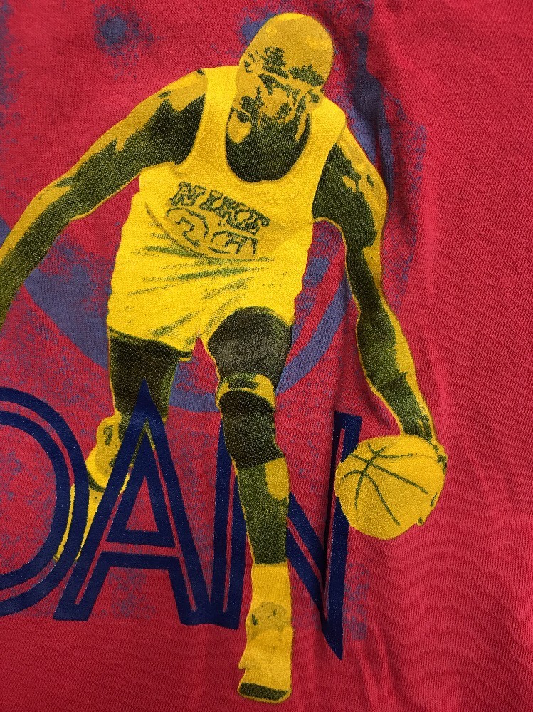 NBA JORDAN 古着 t-shirt ビンテージ 80s Michael Jordan Vintage 80s Cartoon T-shirt - Single Stitch
