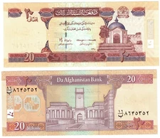 2021 (2019) Afghanistan 20 Afghanis P68  Banknote UNC NEW NEW NEW