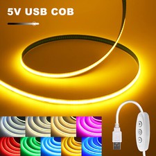COB LED Strip 5V High Brightness 480LEDs/m COB LED Tape 4mm USB 3KEY DIMMER