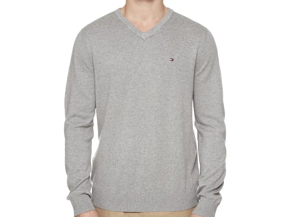 Tommy Hilfiger Men's Knit Jumper Sweater - Light Grey XS , S , M , L , XL , XXL - image 2 of 4