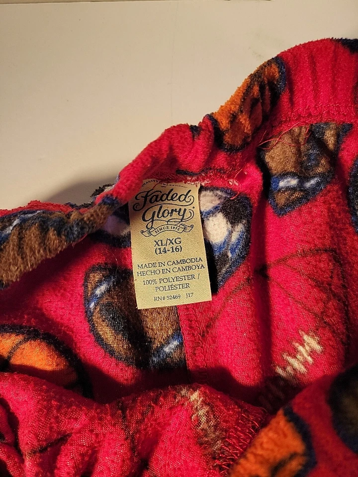 Pantalones de pijama deportivos XL Faded Glory para niños Foto 2 de 3