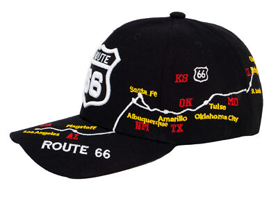 Route 66 Embroidered Hat – Classic Cap with Historic Highway  display picture 1