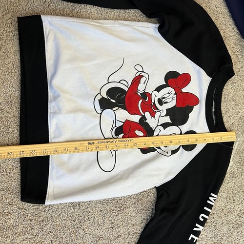 Disney Mickey & Minnie Mouse Graphic Print Raglan Sweatshirt - Picture 6 of 7
