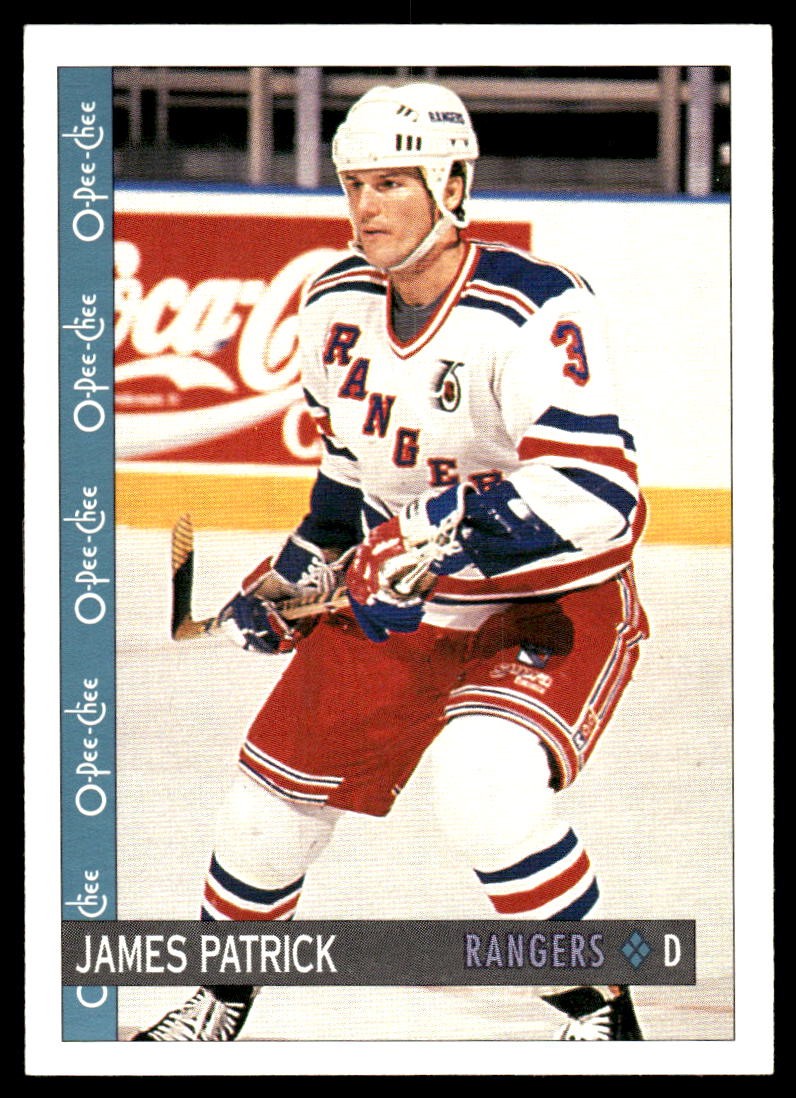 1992-93 O-Pee-Chee #215 James Patrick New York Rangers Hockey Card