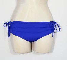 Athleta Women Size Medium Blue Cinch Full Bikini Bottom Swimwear