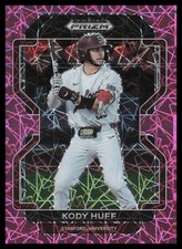 2022 Panini Prizm Draft Picks #PDP206 Kody Huff Stanford Neon Pink Velocity