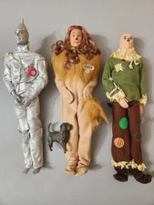 Mattel Vintage Wizard Of  OZ Dolls  Lot Of 4 Toto Tin Man Lion Man ScarecrowMan