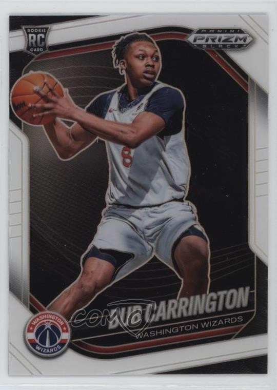 2024-25 Panini Prizm Black White Prizm /175 Bub Carrington #92 Rookie RC