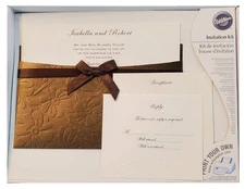 Embossed Flower Pocket Invitation Kit - 25 ct.