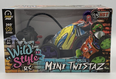 Turbo Topz HST Mini Twistaz Wild Style Stunt RC Car Remote Control Yellow Buggy
