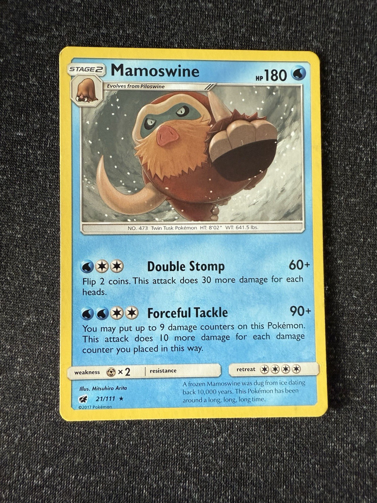 Mamoswine 21/111- Crimson Invasion- Regular Rare- NM/M