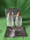 Vintage Pair Of Waterford Lismore Cut Crystal Salt Pepper Shakers Ireland