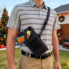 Tactical Chest Shouler Holster Fits Laser or Light Attachment Cross Body Holster