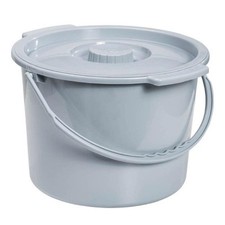 Drive Medical 12 Quart Commode Bucket, Gray, 1 Count, 11108