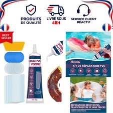 Kit Réparation Piscine Spa Gonflable Transparent EVA 60g Colle Rustine