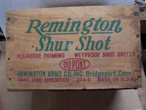 vintage Remington wood ammo box trap loads 12M 7-1/2 12 Ga. 2-3/4 in. 