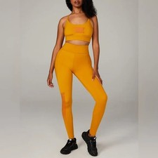 NWT Savage X Fenty 2 pc Impact Sports Bra  Band It High Leggings in Golden M