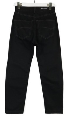 BALENCIAGA ブラック ジーンズ ユニセックス BALENCIAGA Jeans Unisex W26 Button Fly Black Straight Leg Regular