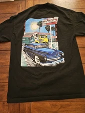 In n Out Retro Black T Shirt - Size L - Big Print on Back - California Dining